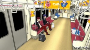 Hahmot siirtyvät metrolla paikasta toiseen.