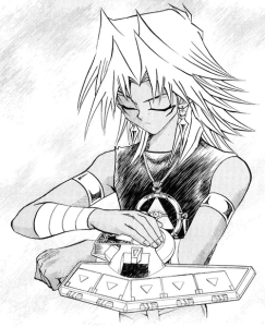 Kuvassa oikea Malik Ishtar. Ghoulien johtajana hän on täynnä vihaa ja katkeruutta, minkä seurauksena hän on luonut sisälleen sadistisen persoonallisuuden (alla).